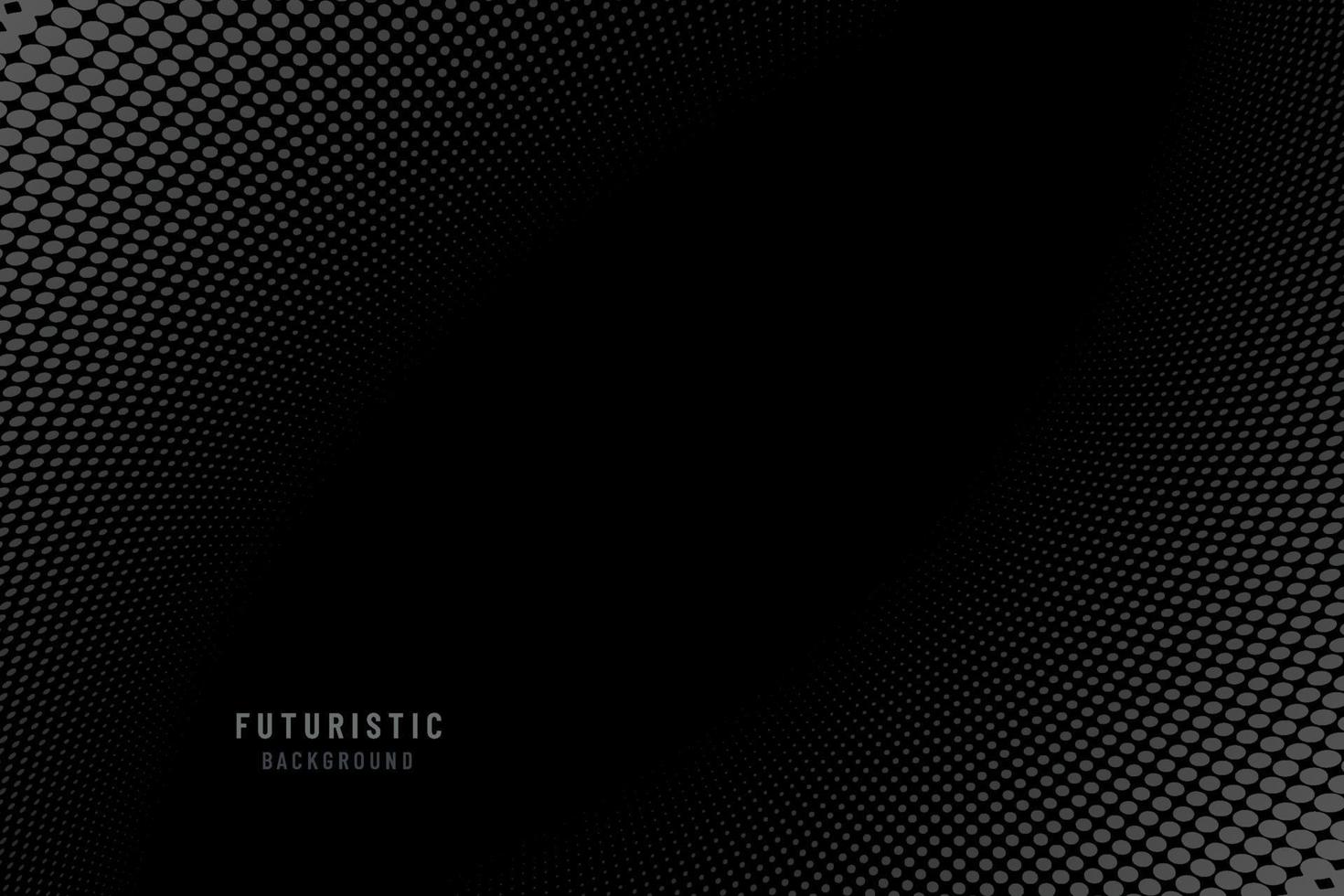 Abstract curve pattern dots gray color halftone perspective background. Modern futuristic style. Simple and minimal template. Vector illustration