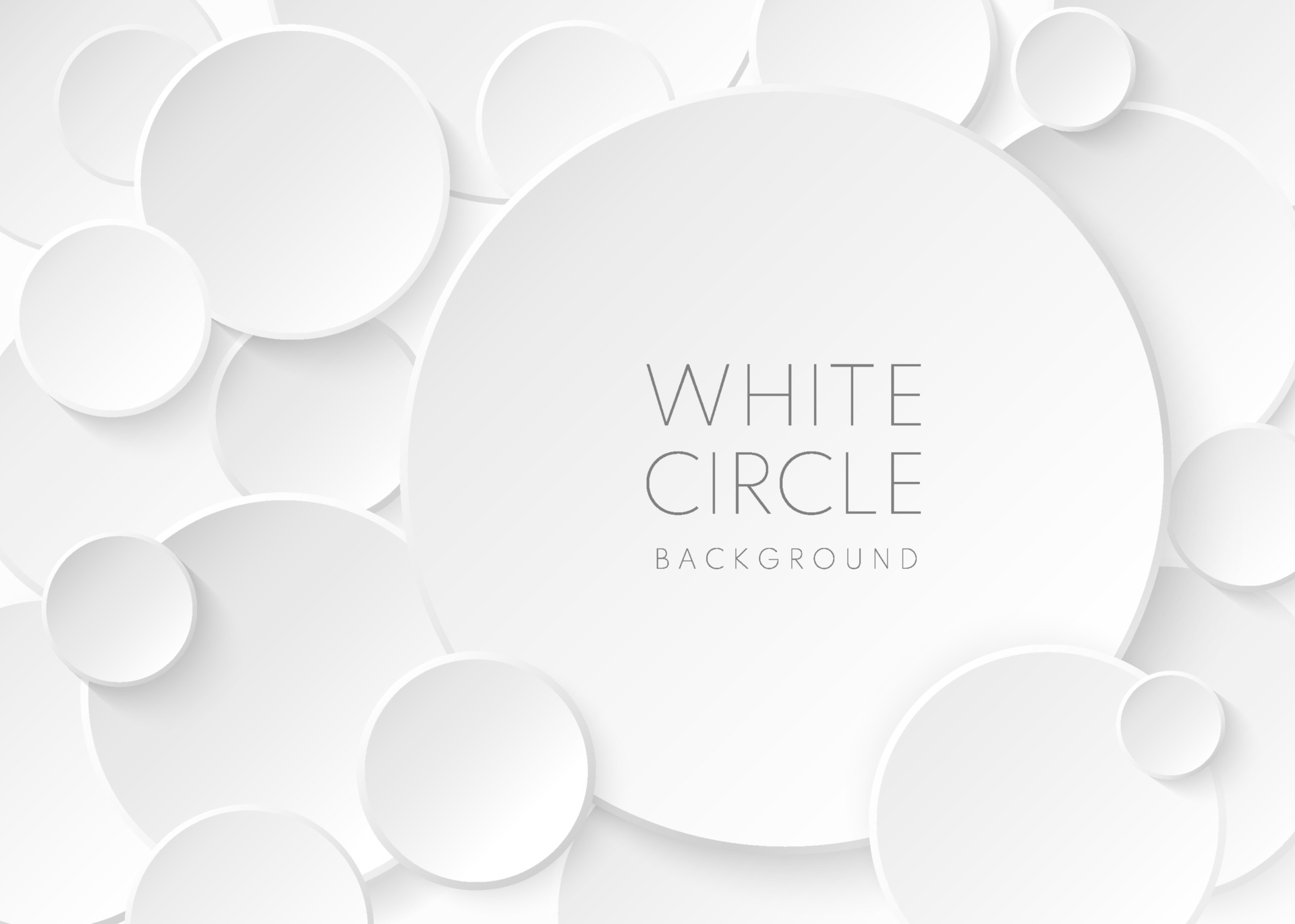 Abstract white and gray circles in paper cut style. Simple flat template  design for presentation, flyer, brochure background, website, front page,  book, etc. Vector illustration 2623630 Vector Art at Vecteezy