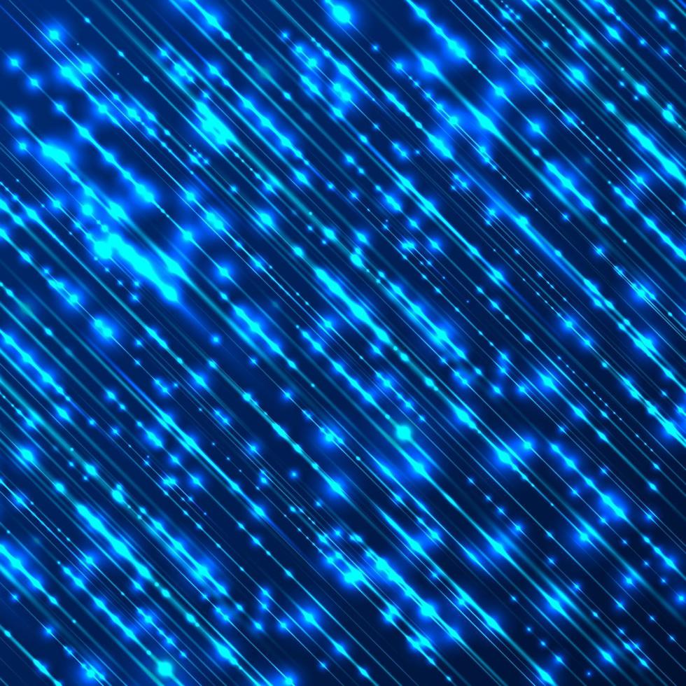 Futuristic tech blue magic particles lines sparkling glitter on dark abstract background. You can use for cover template, poster, banner web, flyer, Landing page, Print ad. Vector illustration