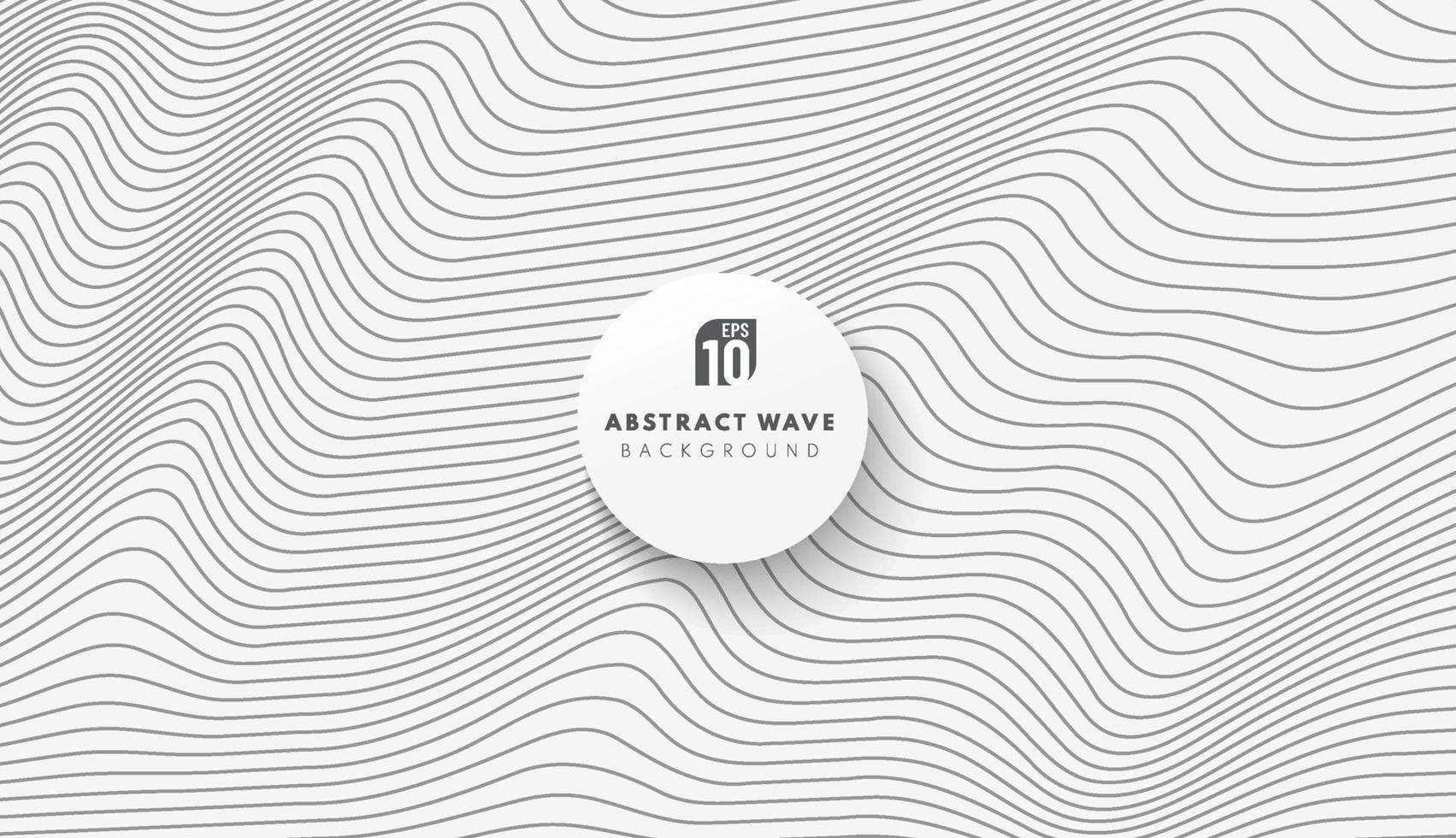 Black line wavy pattern on white background. Modern futuristic template. Abstract pattern design concept. Vector illustration