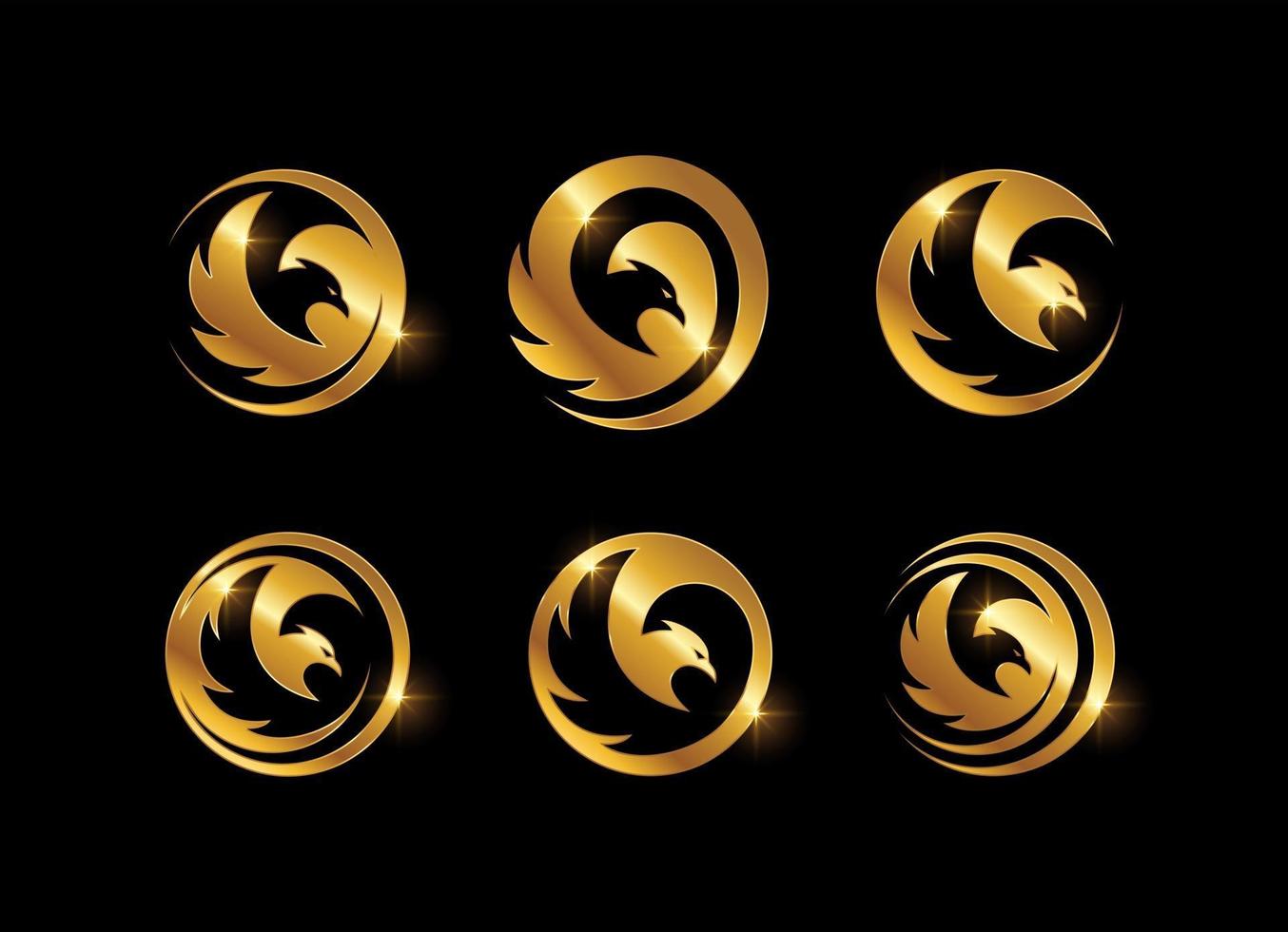 Golden Circle Eagle Vector Sign Vector Art At Vecteezy