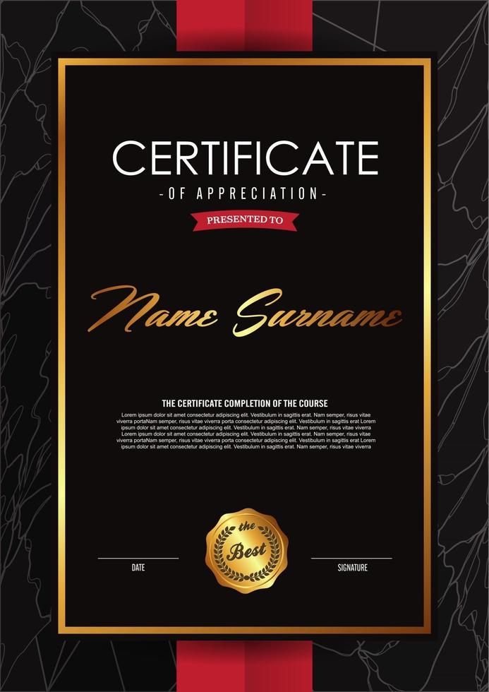 certificate of achievement border template vector