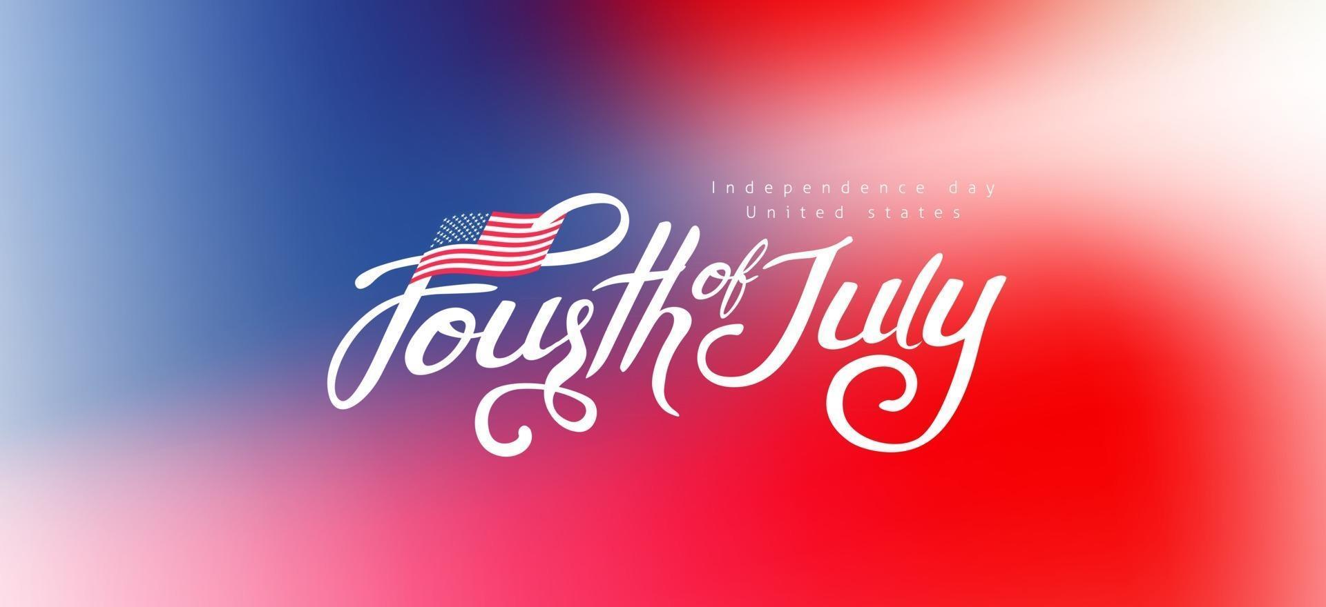 Independence day USA banner template gradient background.4th of July celebration poster template.fourth of july vector illustration .