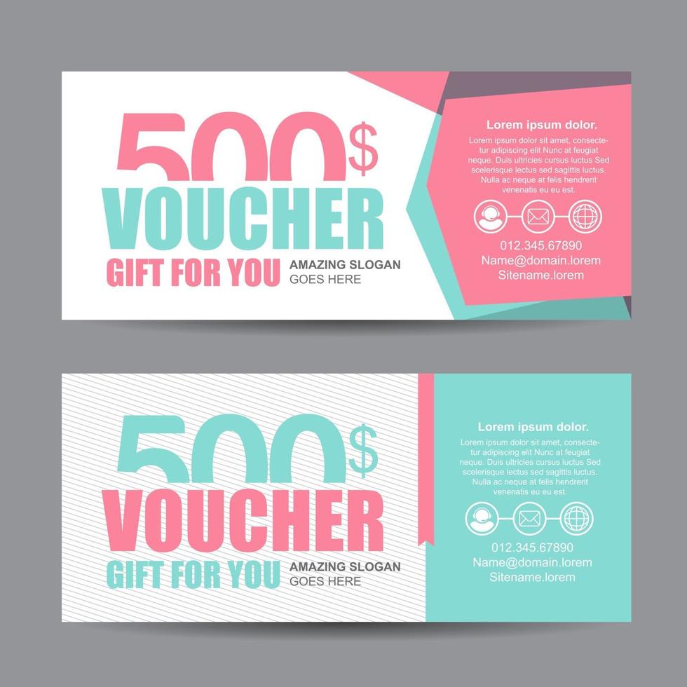 Gift Voucher discount template vector