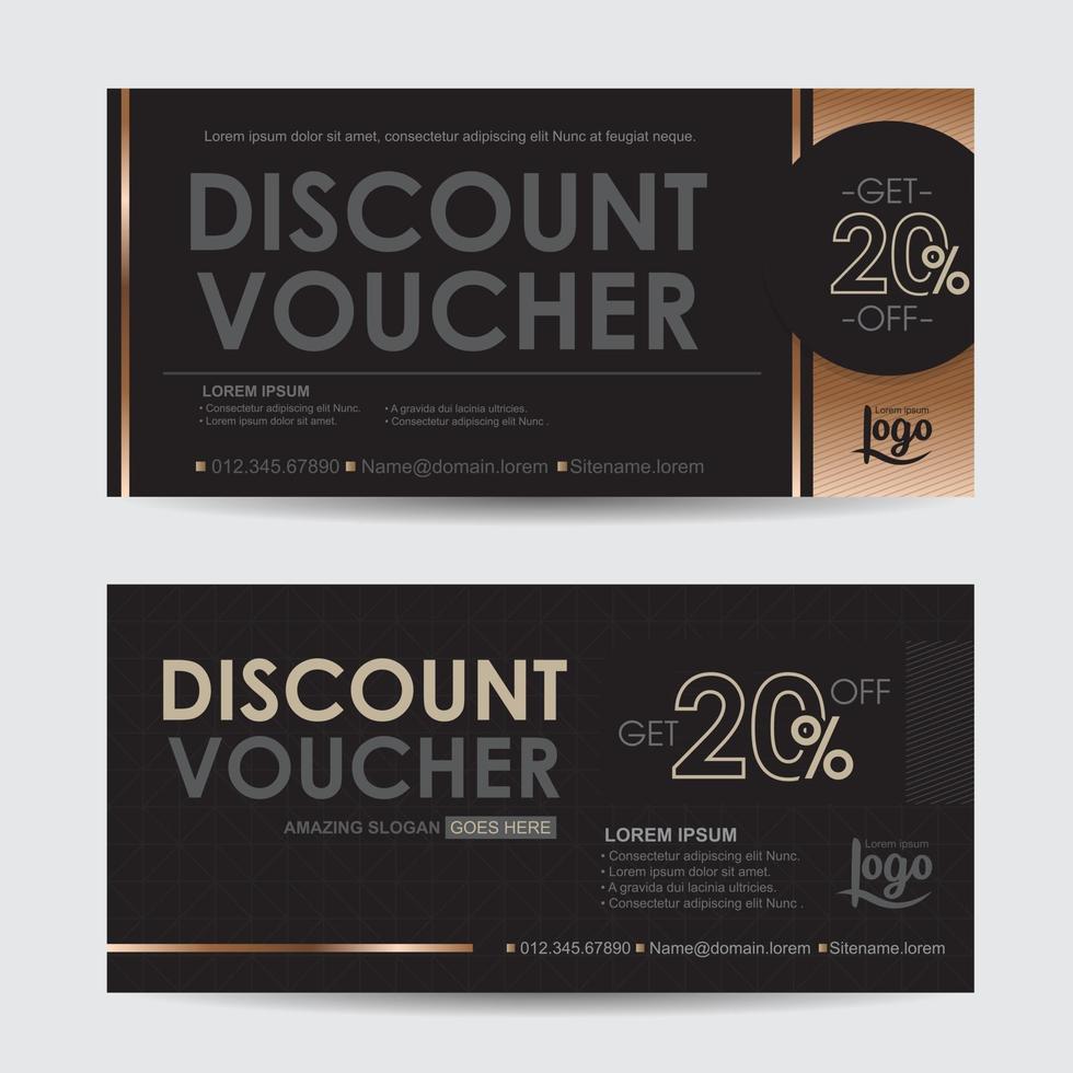 Gift Voucher discount template vector