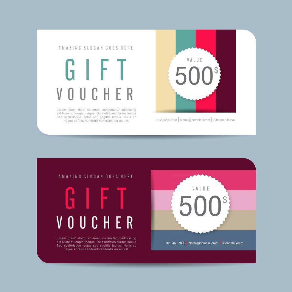 Gift Voucher discount template vector