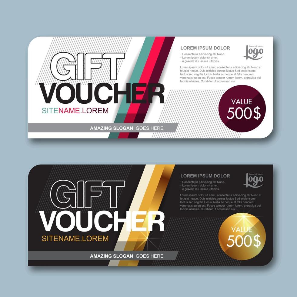 Gift Voucher discount template vector