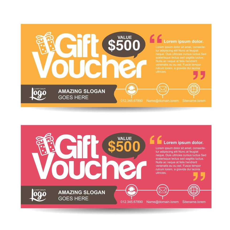 Gift Voucher discount template vector