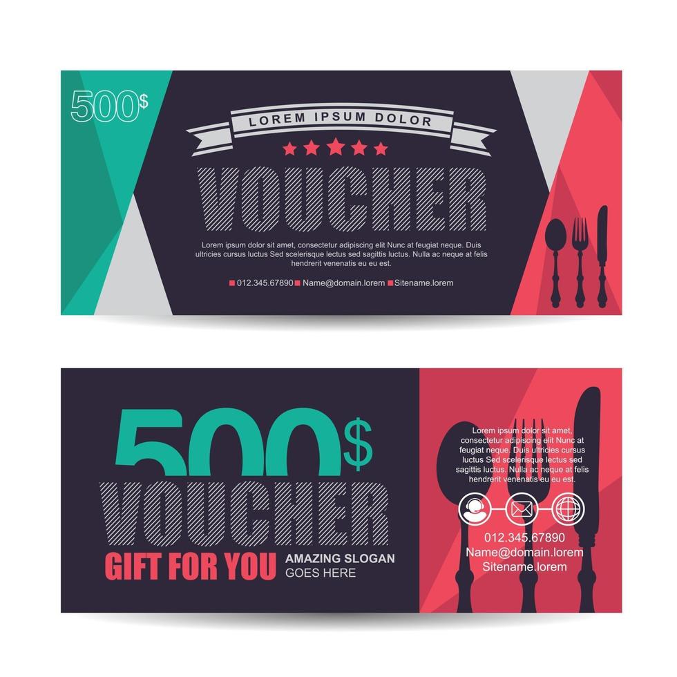 Gift Voucher discount template vector