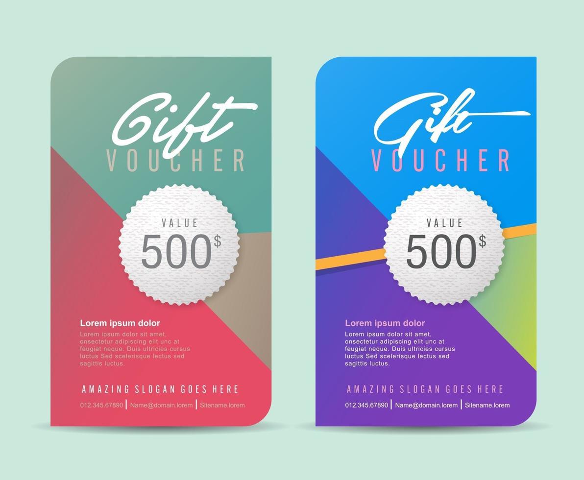 Gift Voucher discount template vector