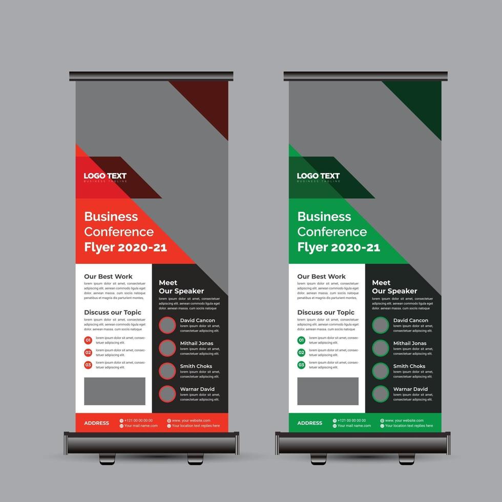 Business Conference Roll Up Banner vector