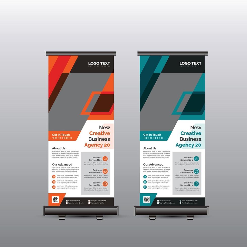 Corporate Business Roll Up Banner Template vector