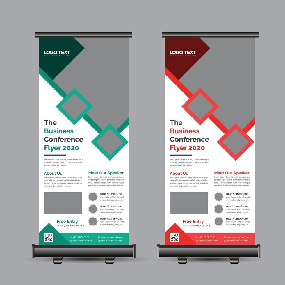 Business Conference Roll Up Banner vector