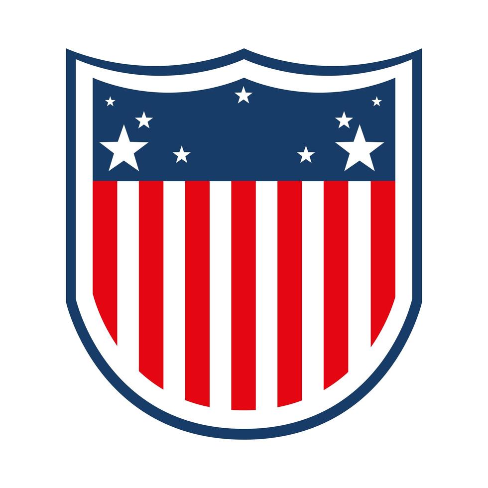 shield american flag vector