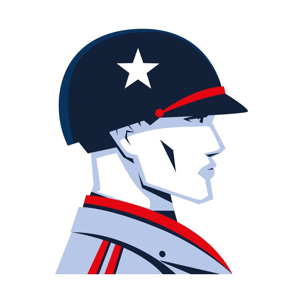 professional american soldier vector