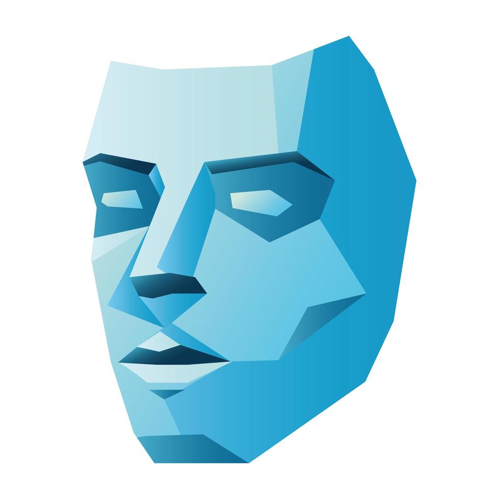 abstract polygonal face vector