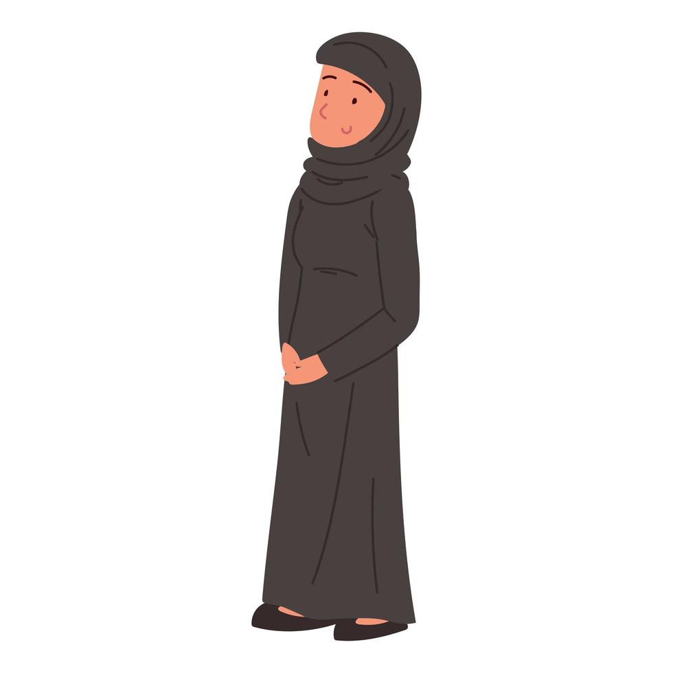 woman dress arab vector