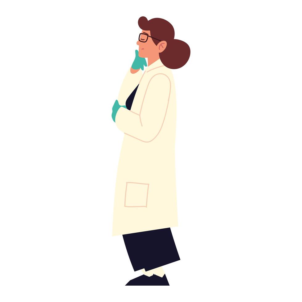 personaje médico mujer vector