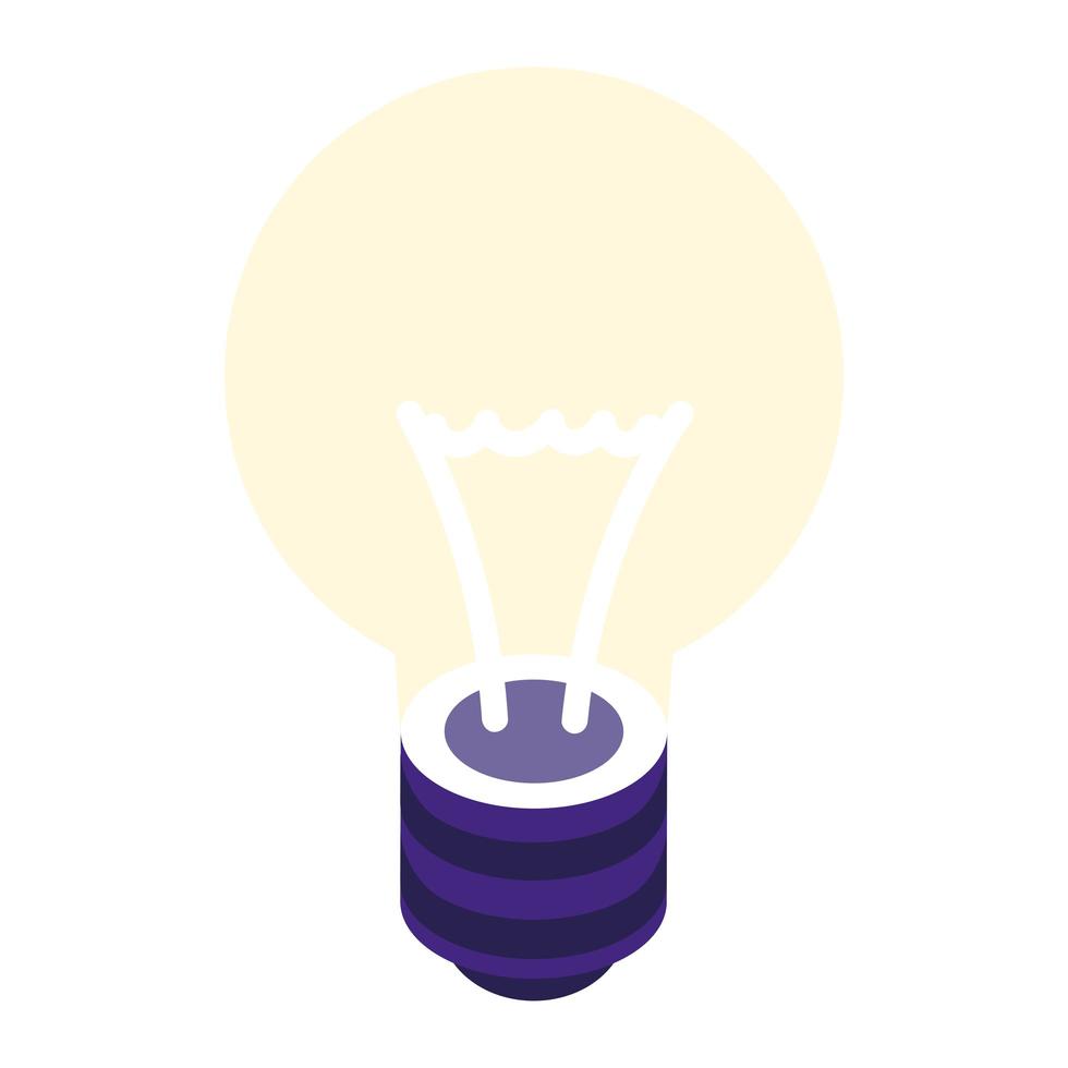 light bulb isometric vector