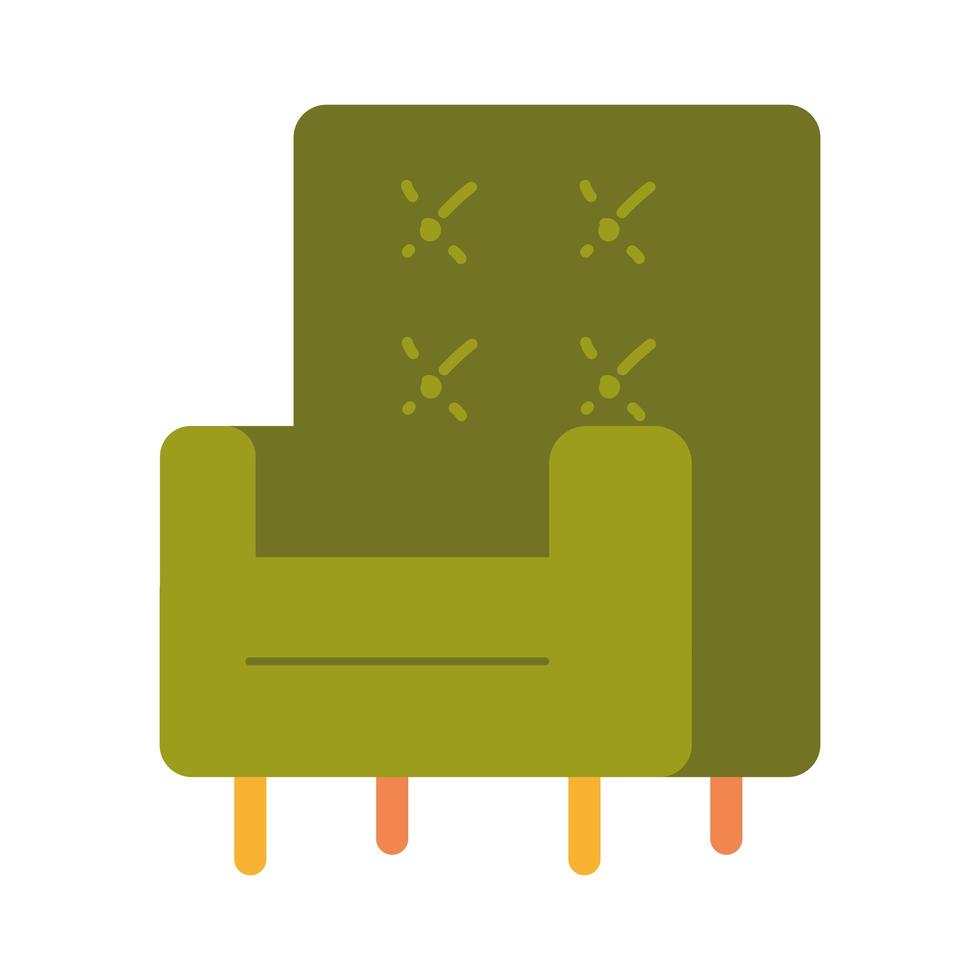 green armchair furniture vector