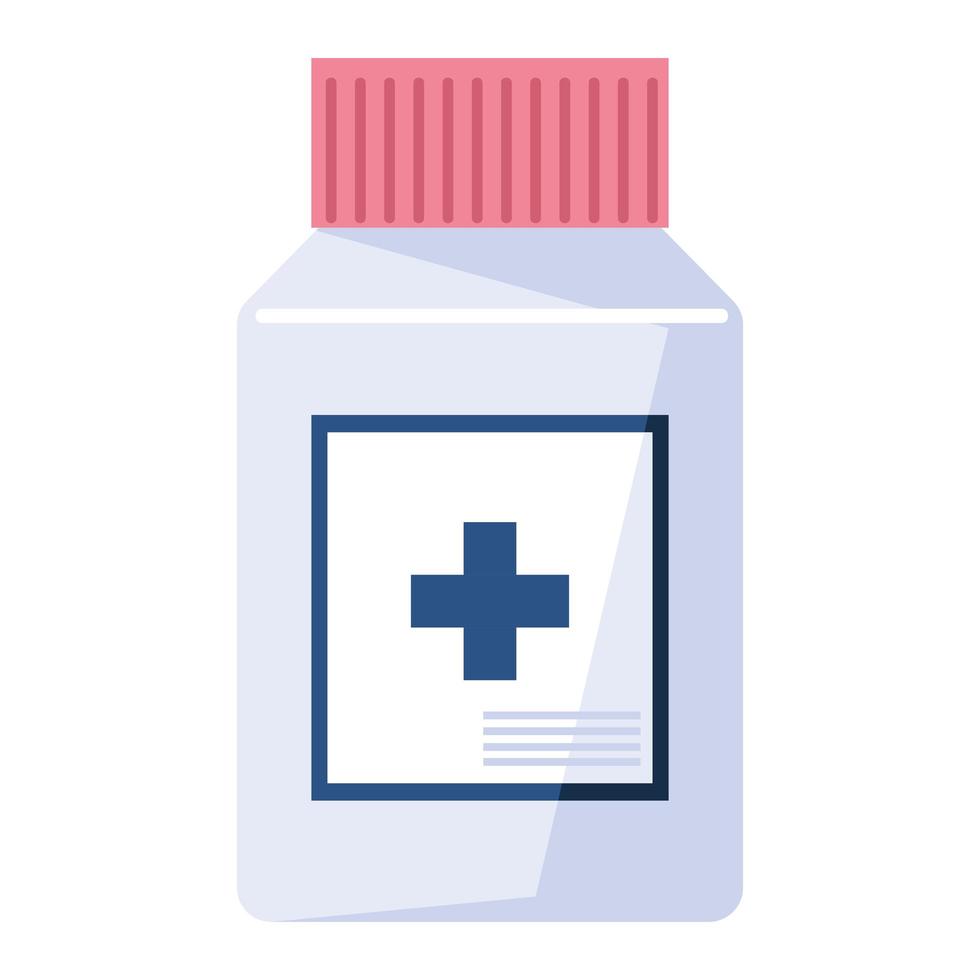 medicine bottle treatment vector