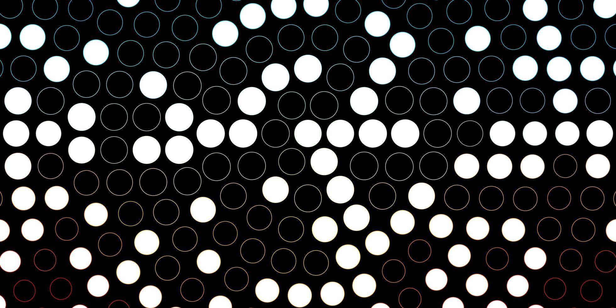 Dark Blue Yellow vector pattern with spheres Modern abstract illustration with colorful circle shapes Pattern for websites