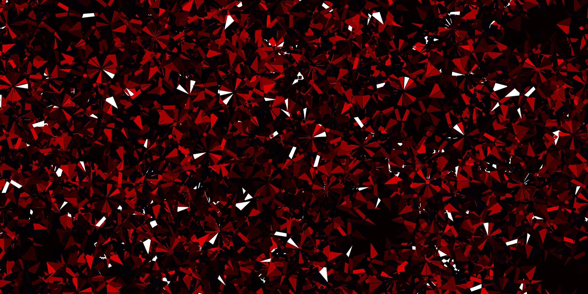 textura de vector rojo claro con copos de nieve brillantes