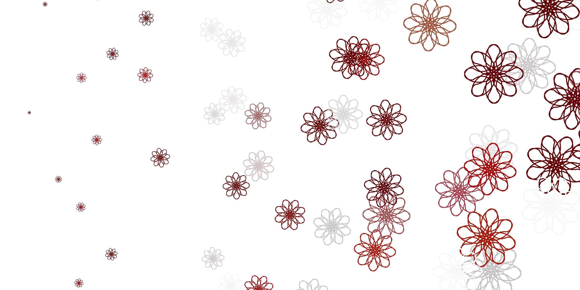 Light Red vector natural backdrop with flowers