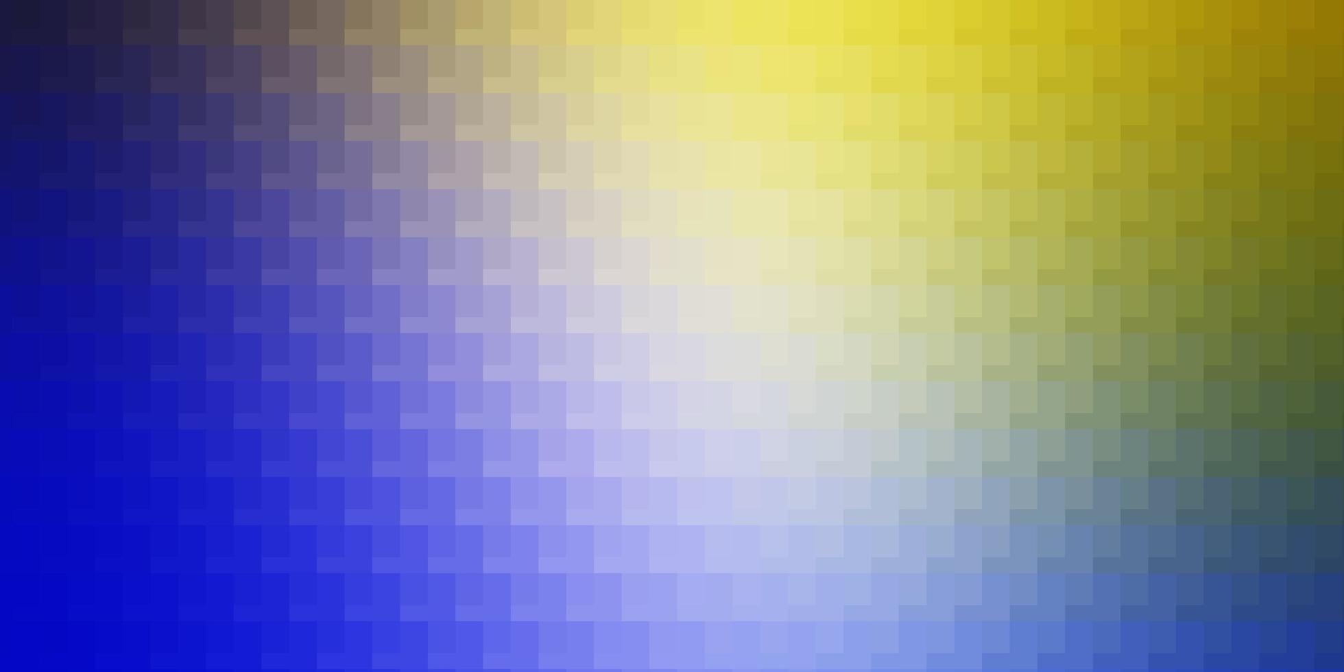 patrón de vector amarillo azul claro en ilustración de degradado abstracto de estilo cuadrado con plantilla moderna de rectángulos de colores para su página de destino