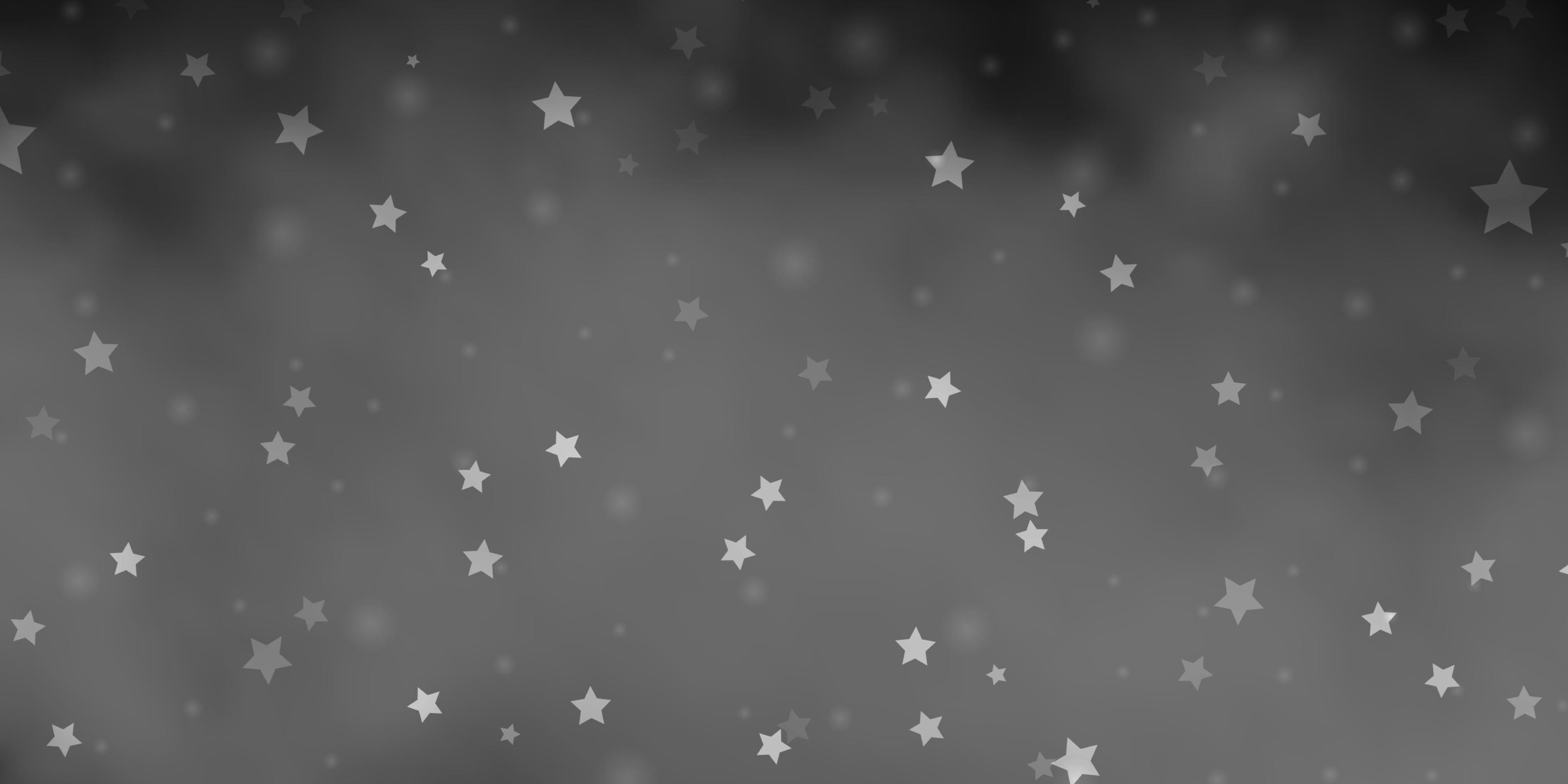 Light Gray vector background with small and big stars Colorful