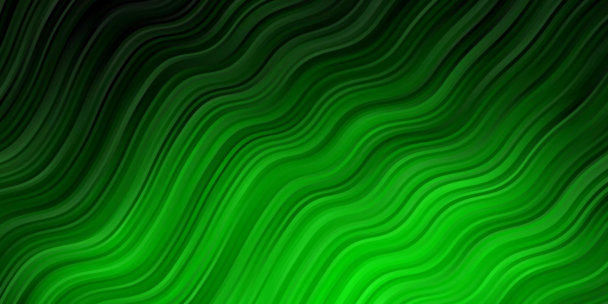 Dark Green vector background with bent lines Gradient illustration in simple style with bows Smart design for your promotions