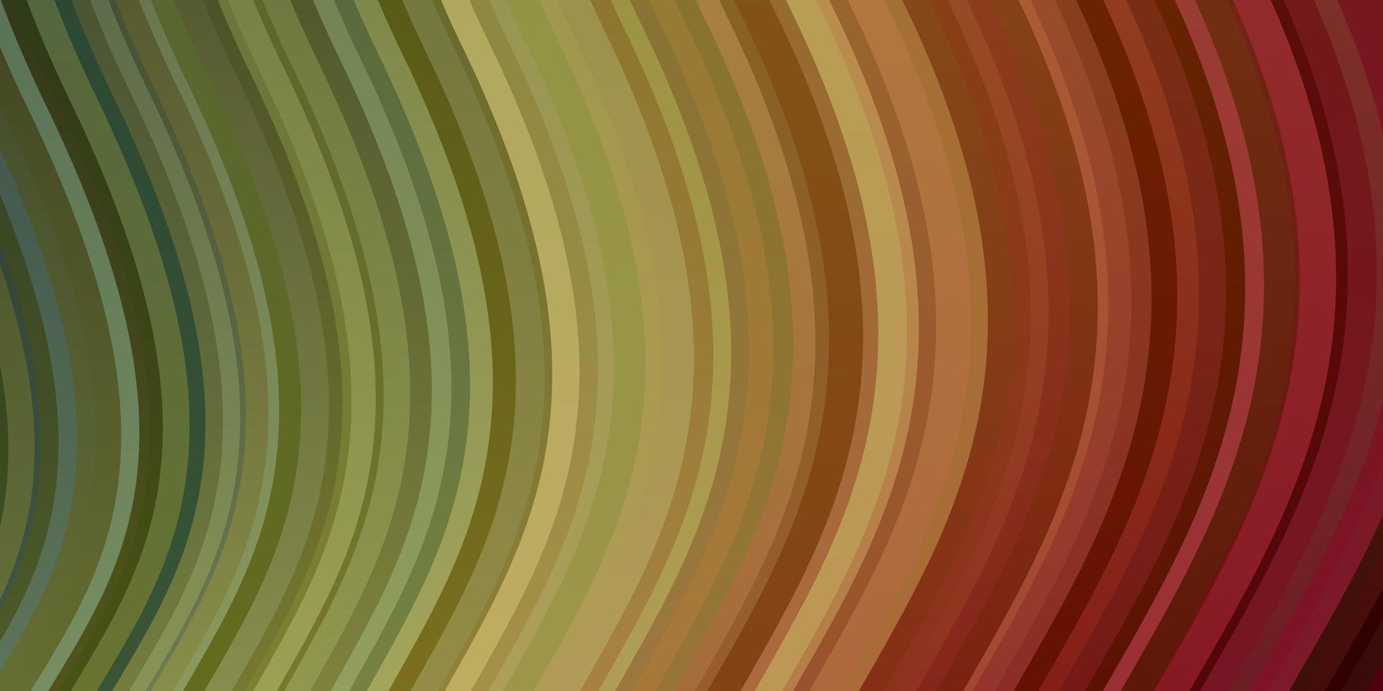 Light Green Red vector texture with curves Bright illustration with gradient circular arcs Best design for your posters banners