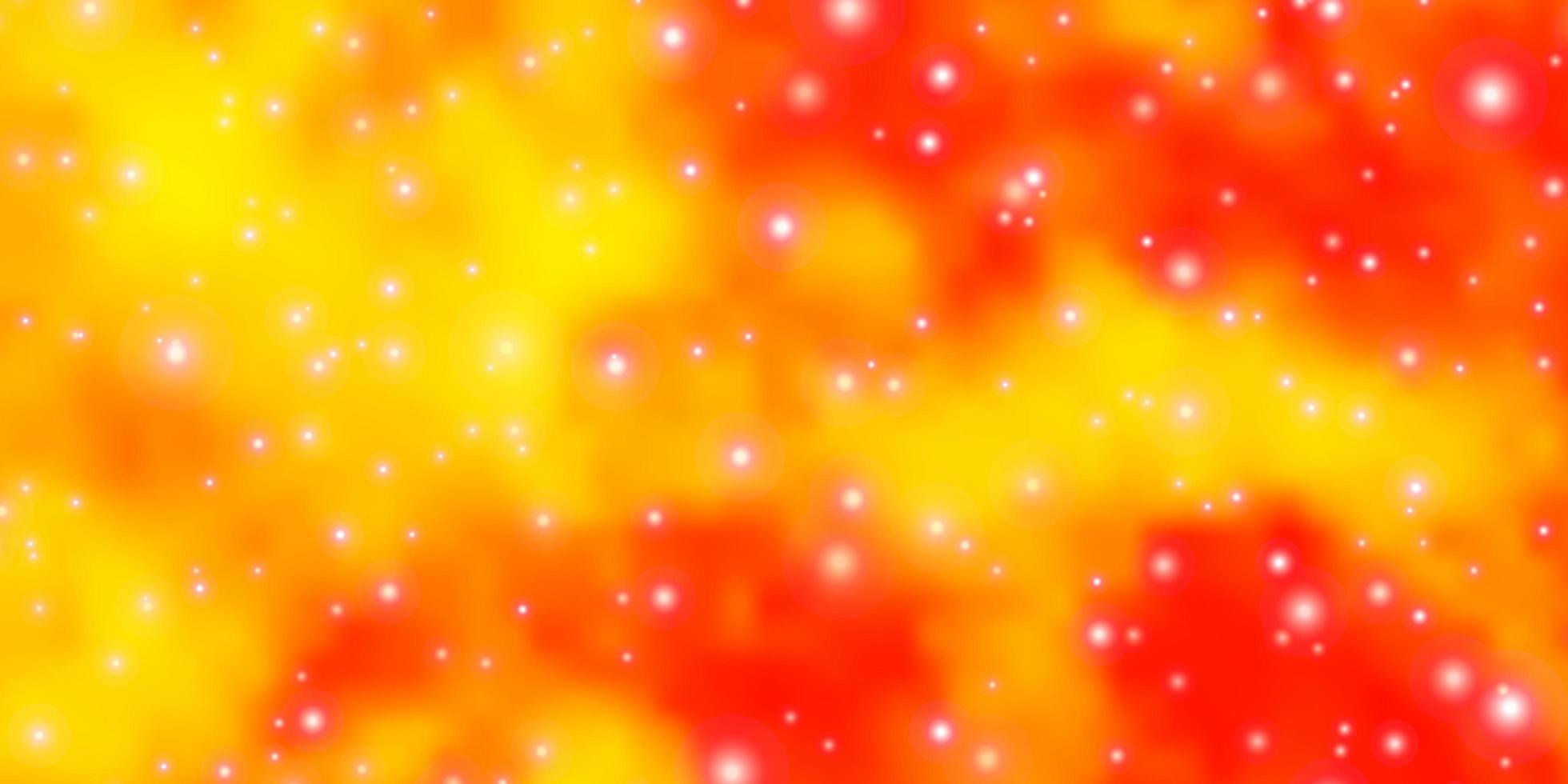 textura de vector naranja claro con hermosas estrellas diseño decorativo borroso en estilo simple con patrón de estrellas para páginas de destino de sitios web