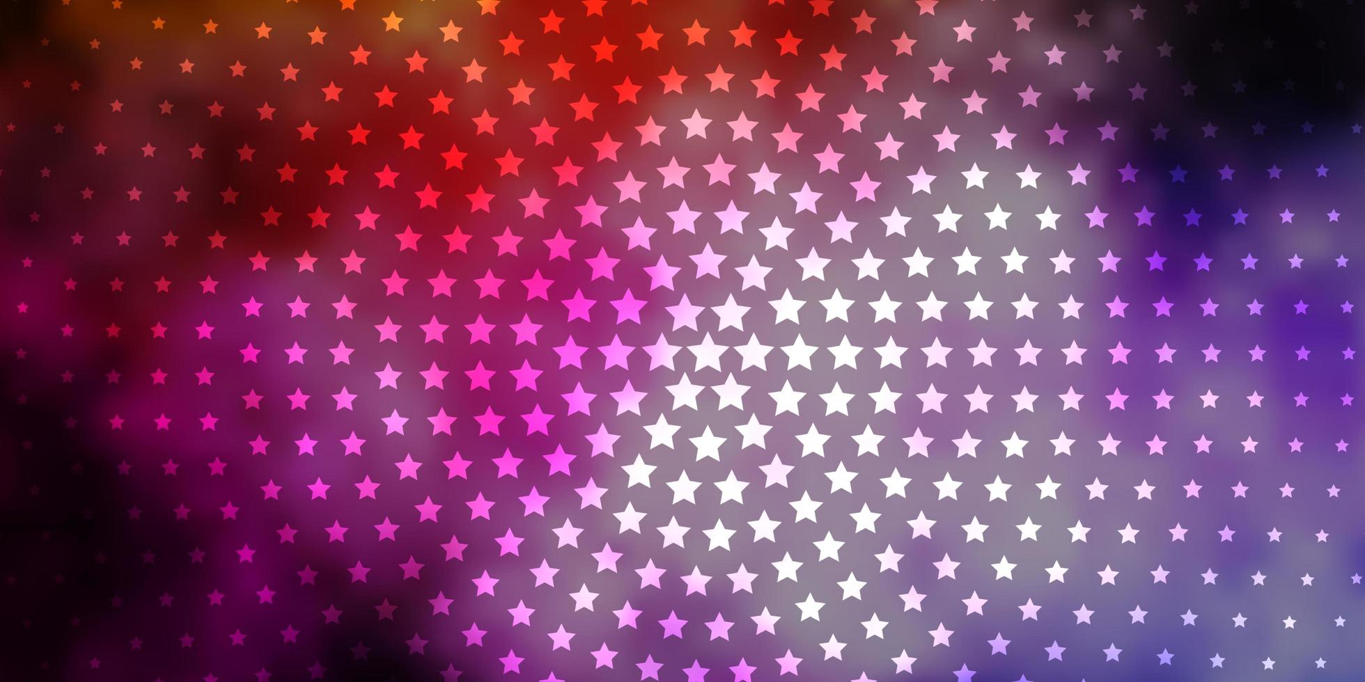 Dark Pink Yellow vector template with neon stars Blur decorative design in simple style with stars Pattern for new year ad booklets