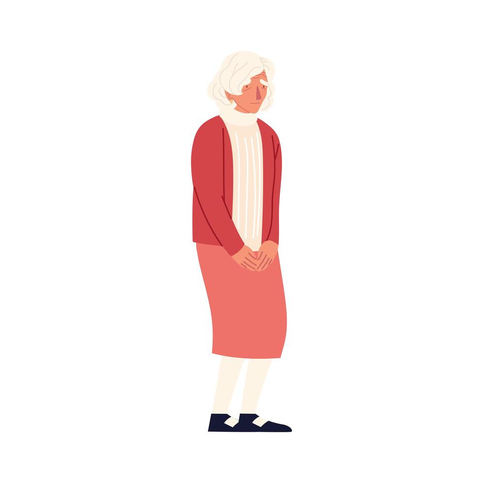 elderly woman grandmother vector