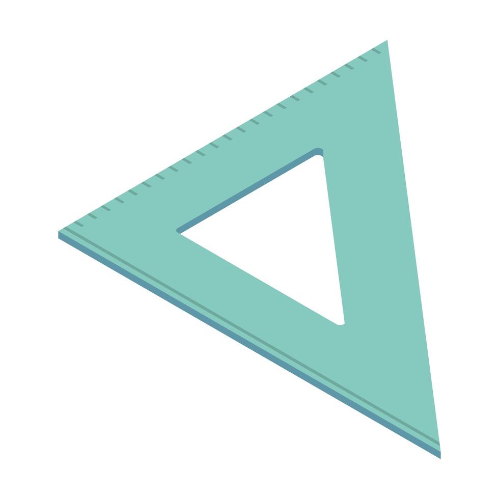 icono de regla triangular vector