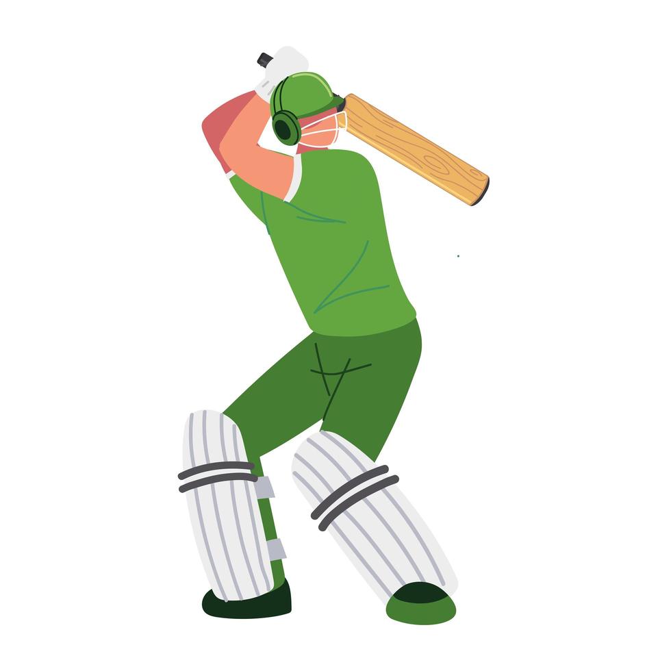 batsman playing cricket vector
