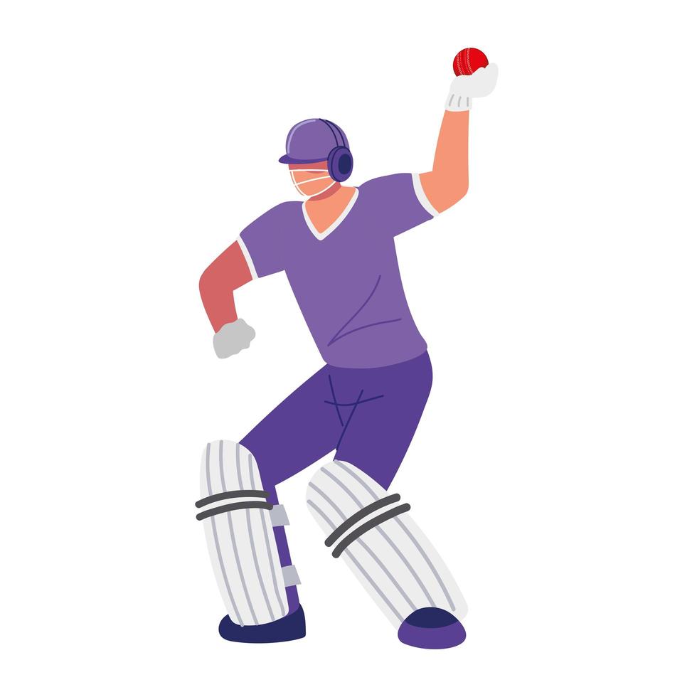 cricket man sport vector