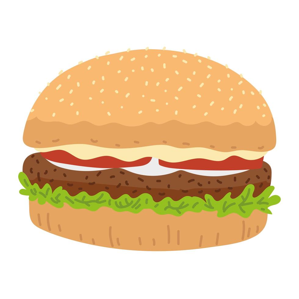 fast food hamburger vector