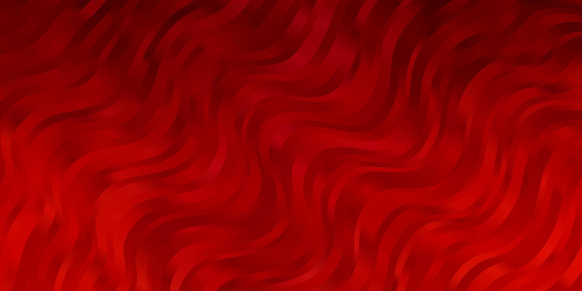 Fondo de vector rojo claro con líneas torcidas Ilustración colorida en estilo abstracto con patrón de líneas dobladas para folletos folletos