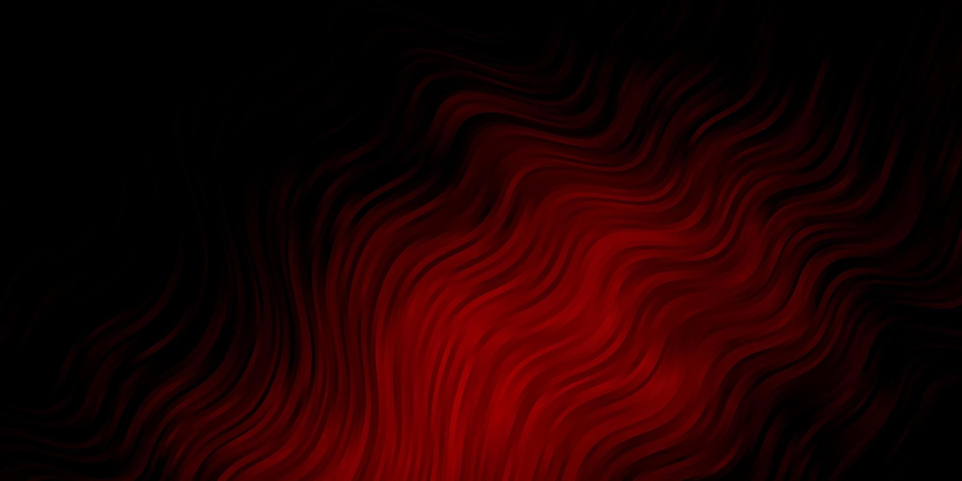 Fondo de vector rojo oscuro con líneas curvas ilustración colorida que consta de curvas de diseño inteligente para sus promociones