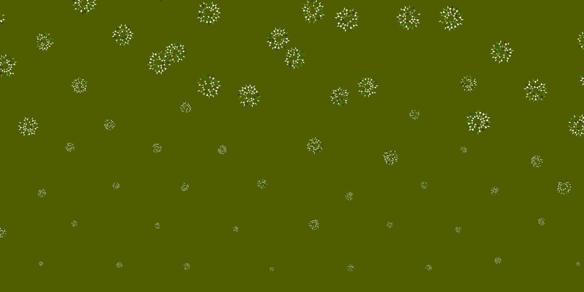 Light green vector doodle texture with flowers