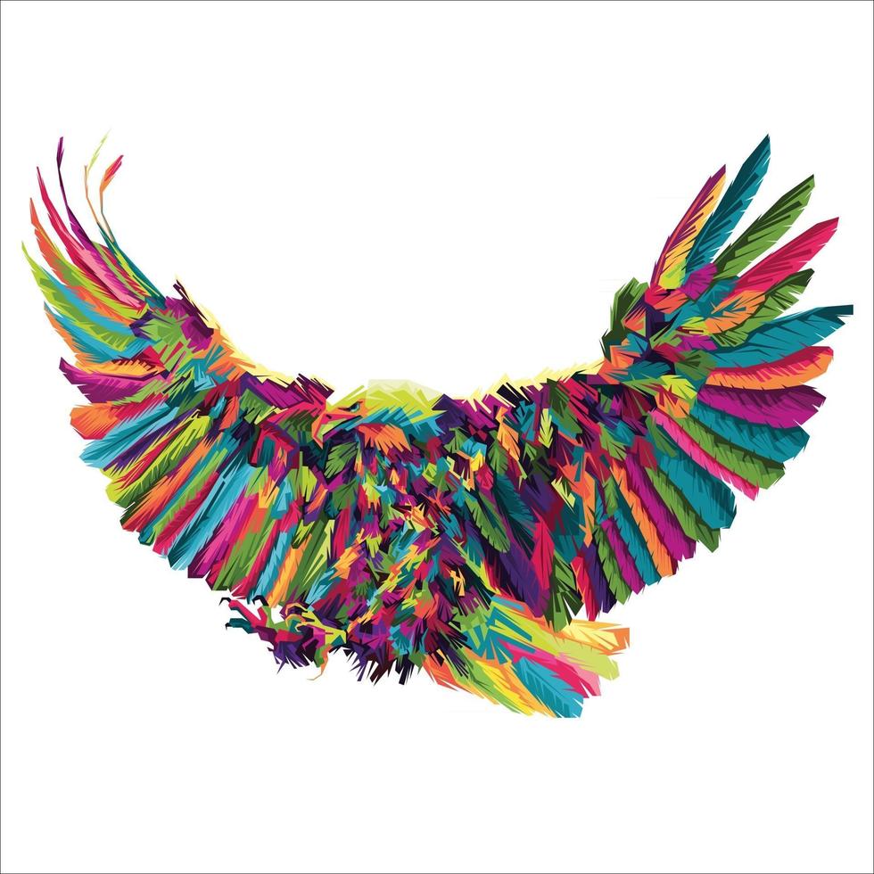 Ilustración de arte pop de águila vector