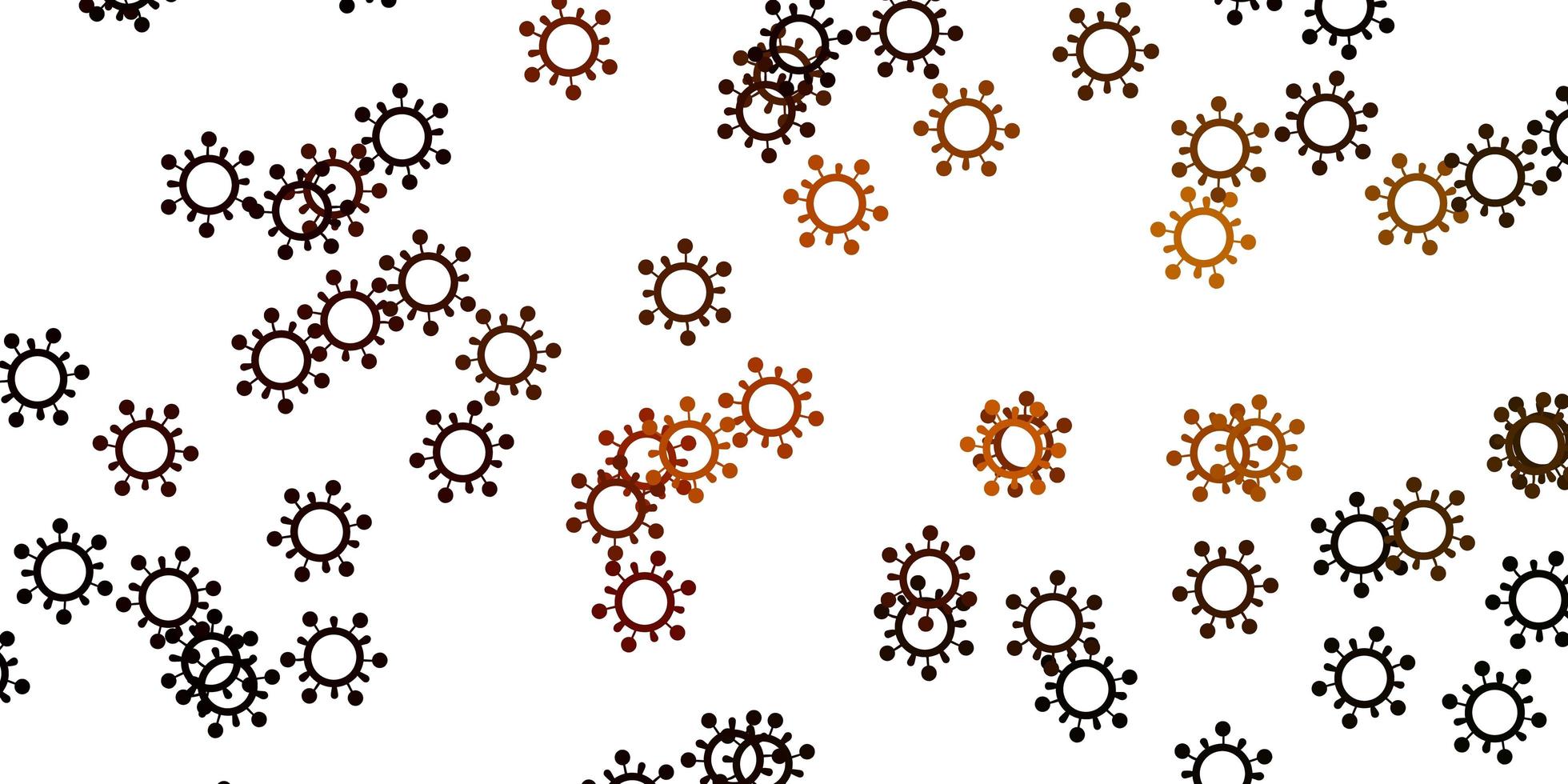 Light green yellow vector backdrop with virus symbols