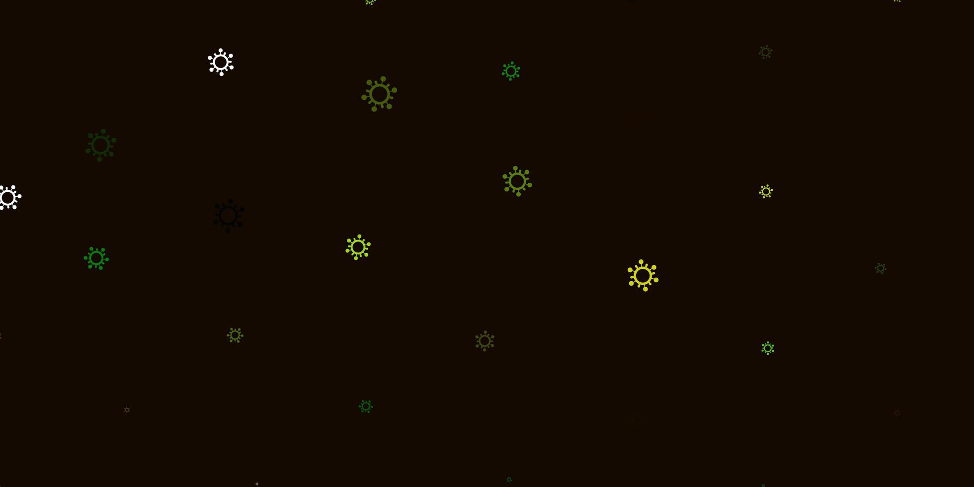 Light green yellow vector template with flu signs