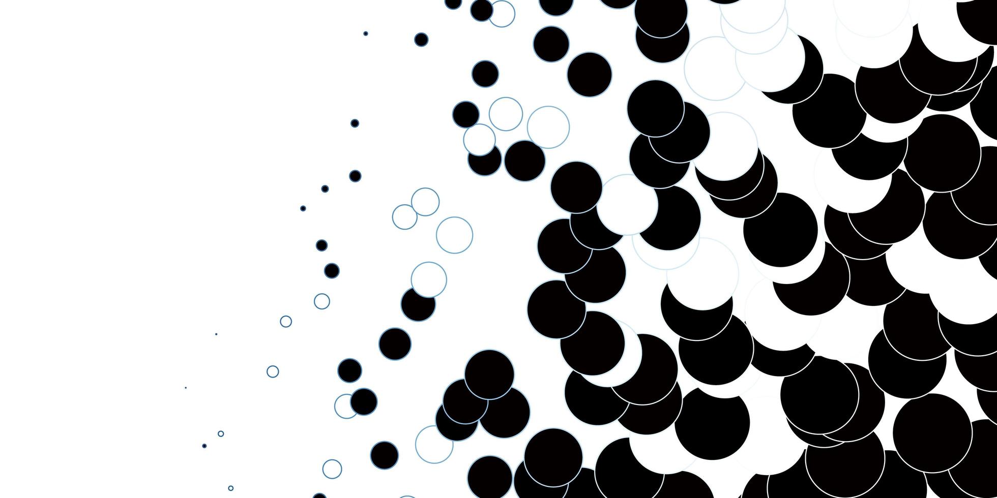 Plantilla de vector azul oscuro con círculos ilustración abstracta moderna con patrón de formas de círculo colorido para sitios web