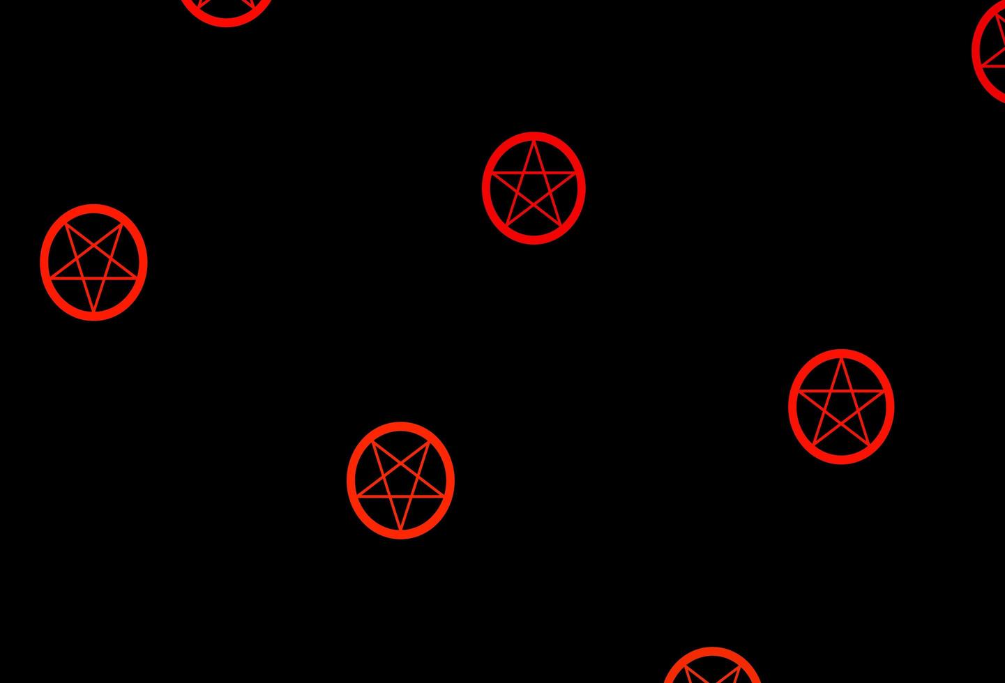 Telón de fondo de vector naranja oscuro con símbolos misteriosos