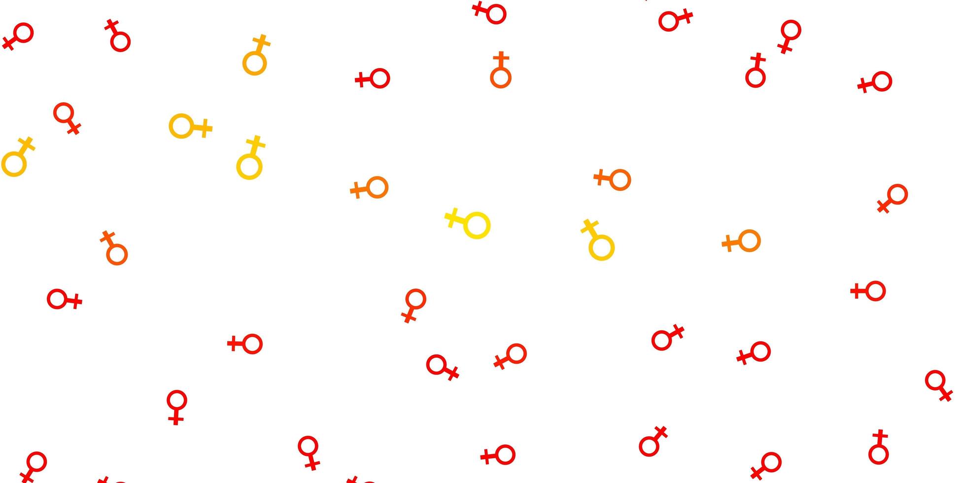 Light Orange vector pattern with feminism elements