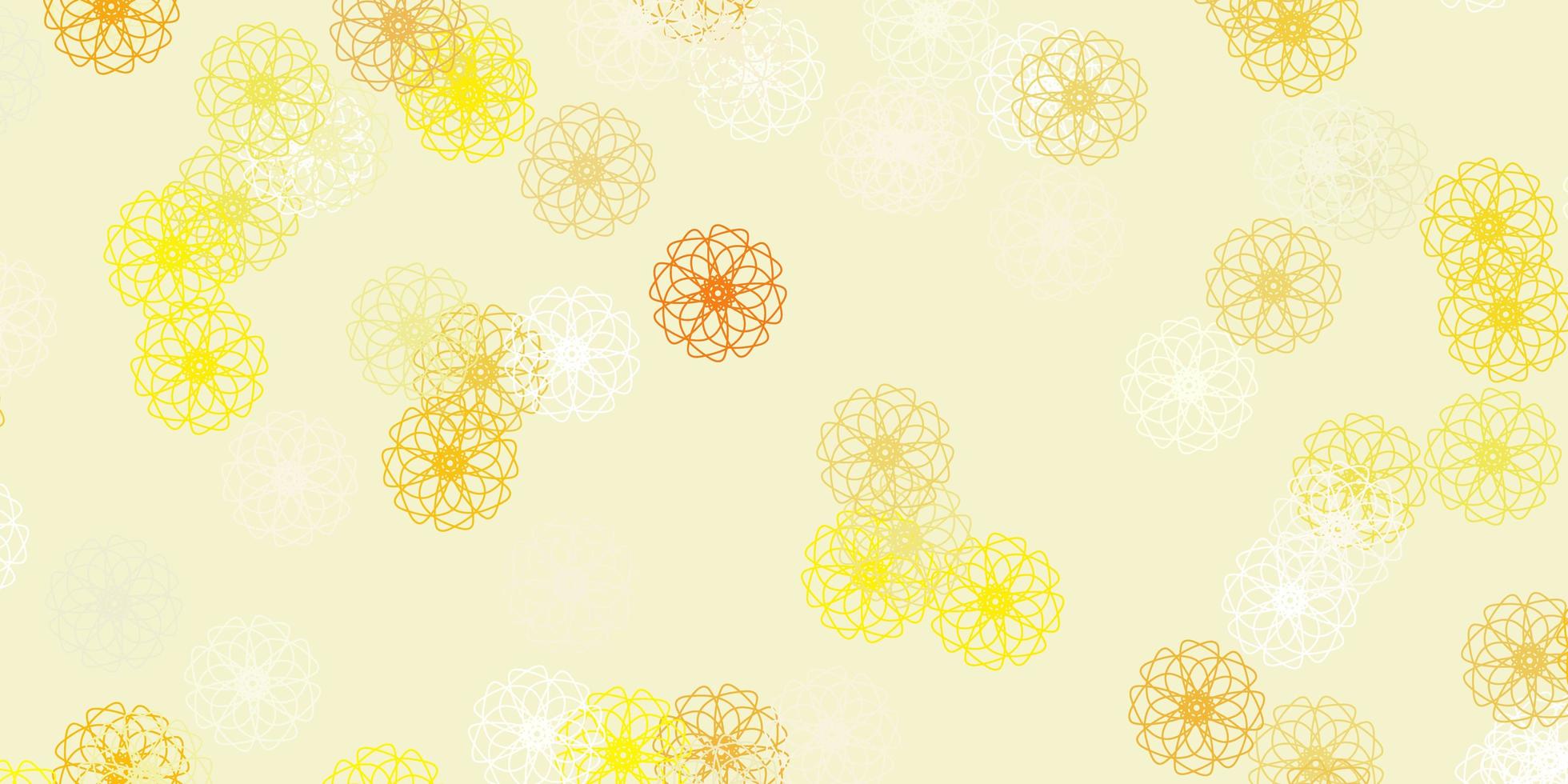 Light orange vector natural backdrop with flowers