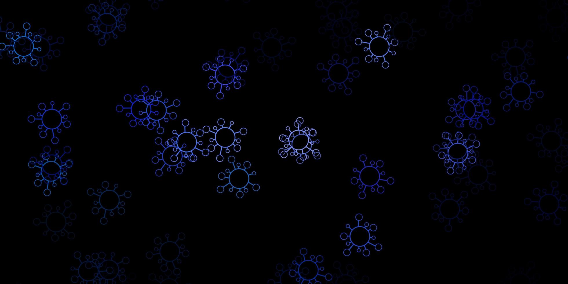 textura de vector azul rosa oscuro con símbolos de enfermedad